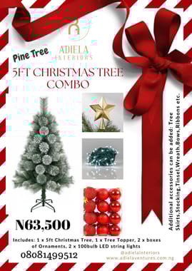 5ft Christmas Pine Tree Combo image