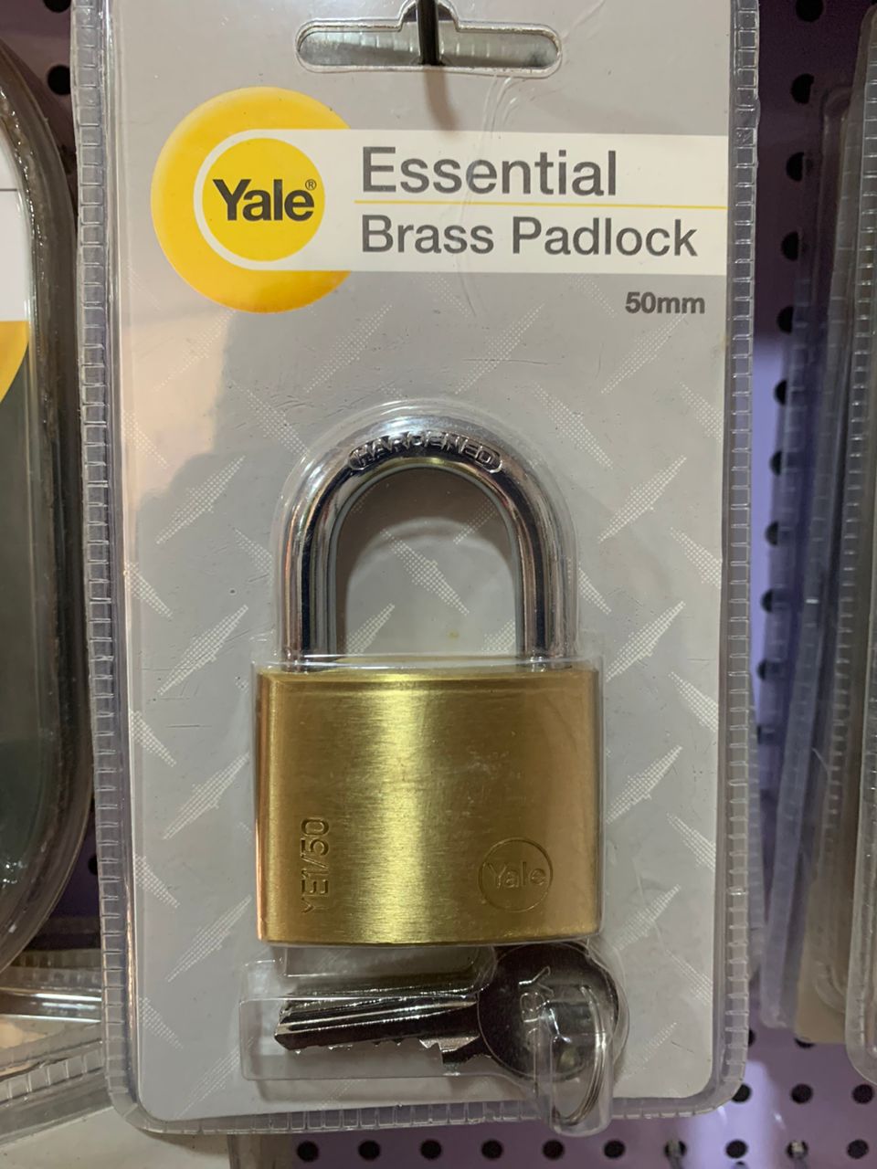 50mm Yale Essential Brass Padlock  YE1/50 Image