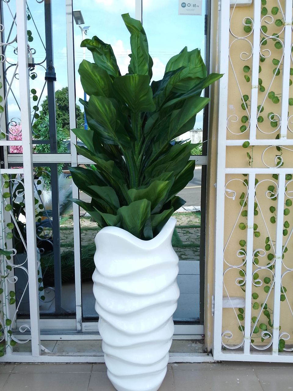 Artificial Tree In Fibre Planter Image