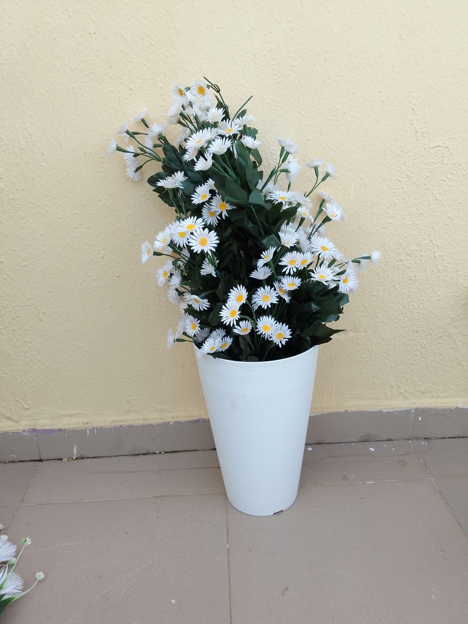 Artificial Bunch Tree In Plastic Vase Image