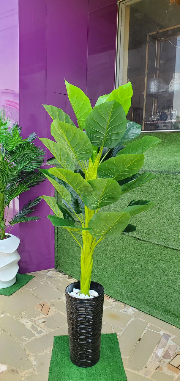 Artificial Tree In Plastic Planter Image