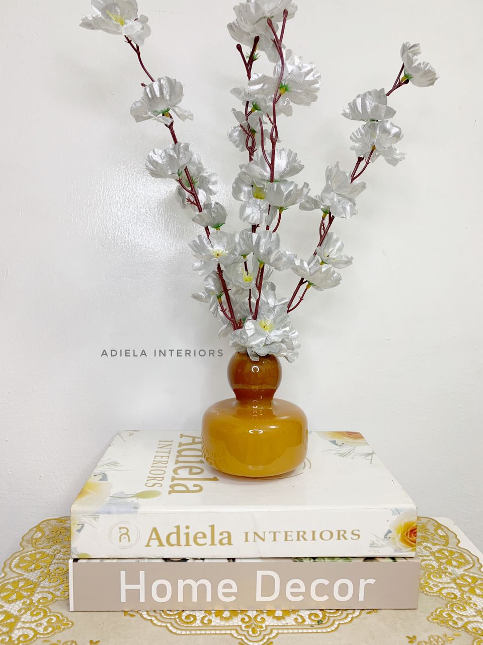 Cherry Blossom In Glass Vase Image