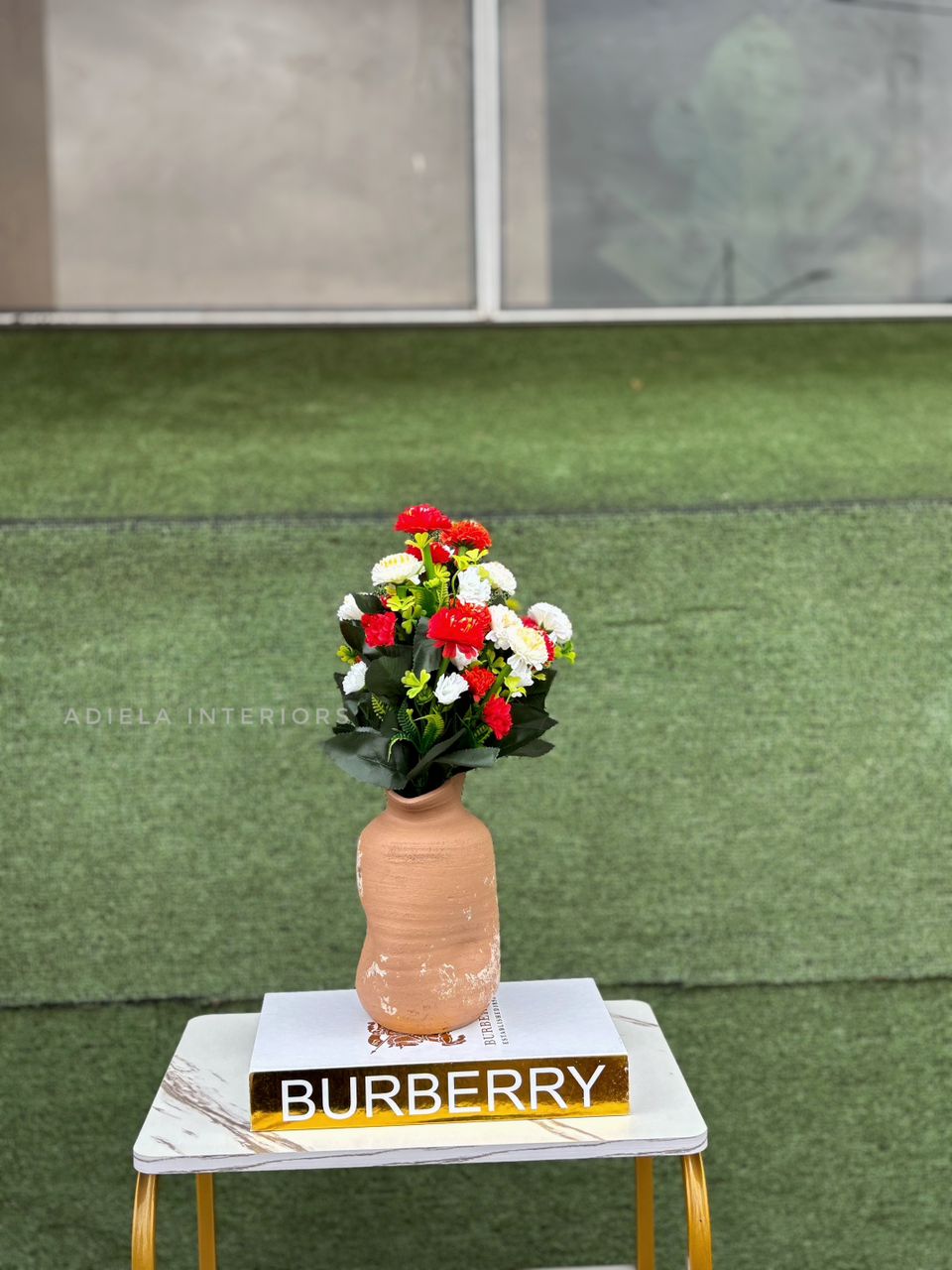 Artificial Flower in ceramic pot Image