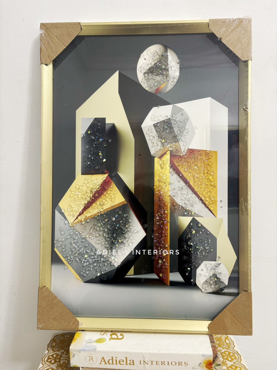 Crystal Encrusted Acrylic Wall Frame Image