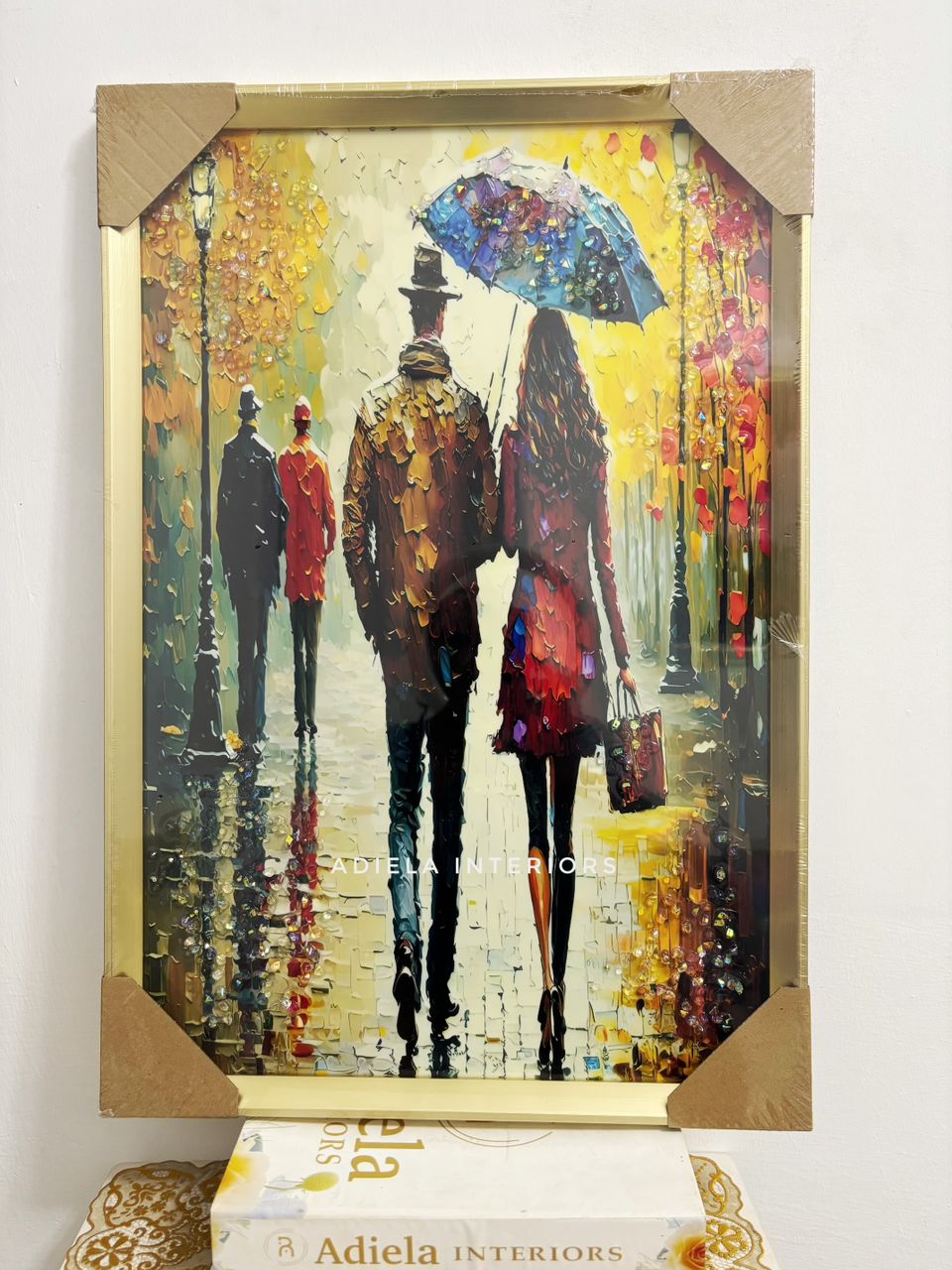 Crystal Encrusted Acrylic Wall Frame Image