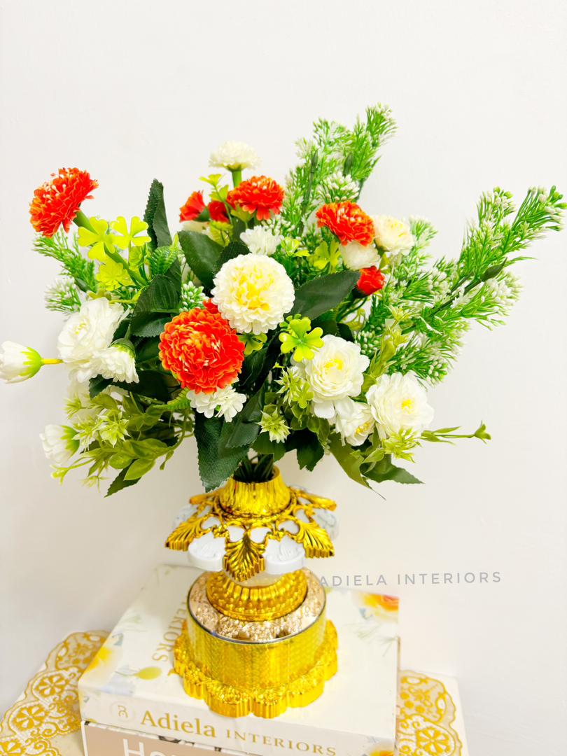 Artificial Flower In Plastic Vase Image