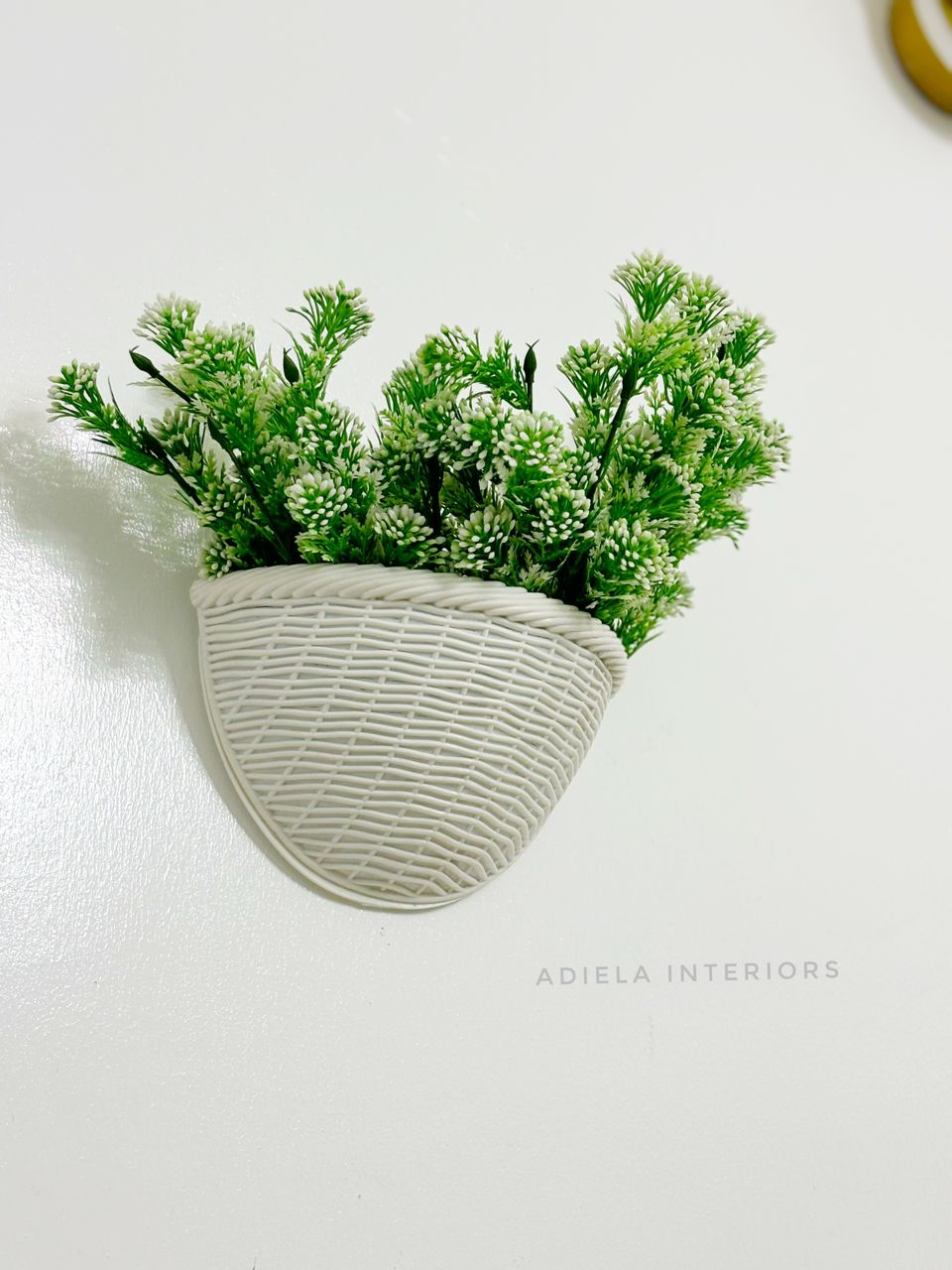 Artificial Flower In Plastic Wall Vase Image