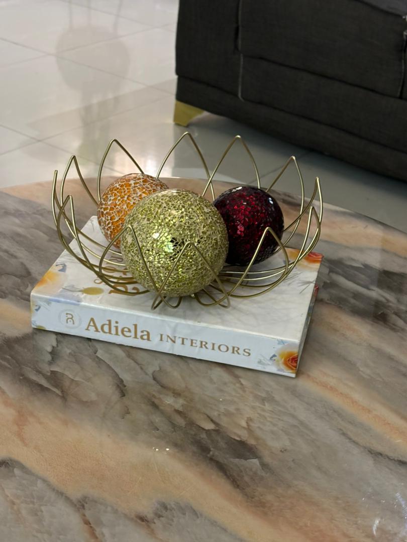 Mosaic Decorative Balls In Table Tray Image