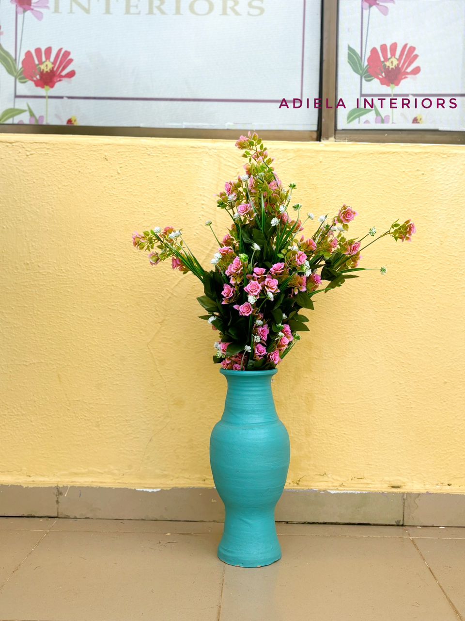 Artificial Flower In Ceramic Vase Image