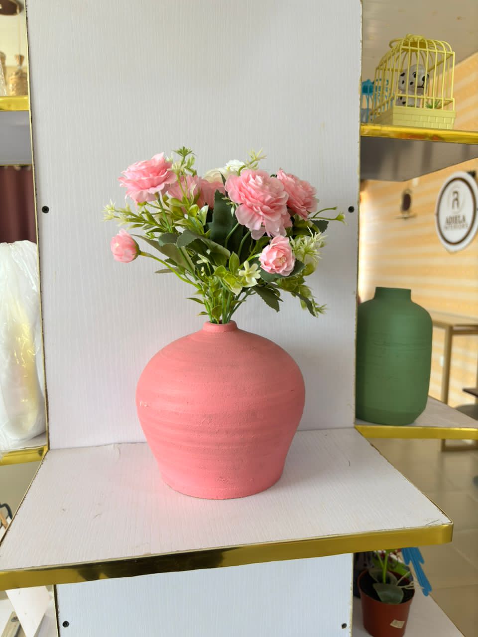 Artificial Flower in ceramic Vase Image