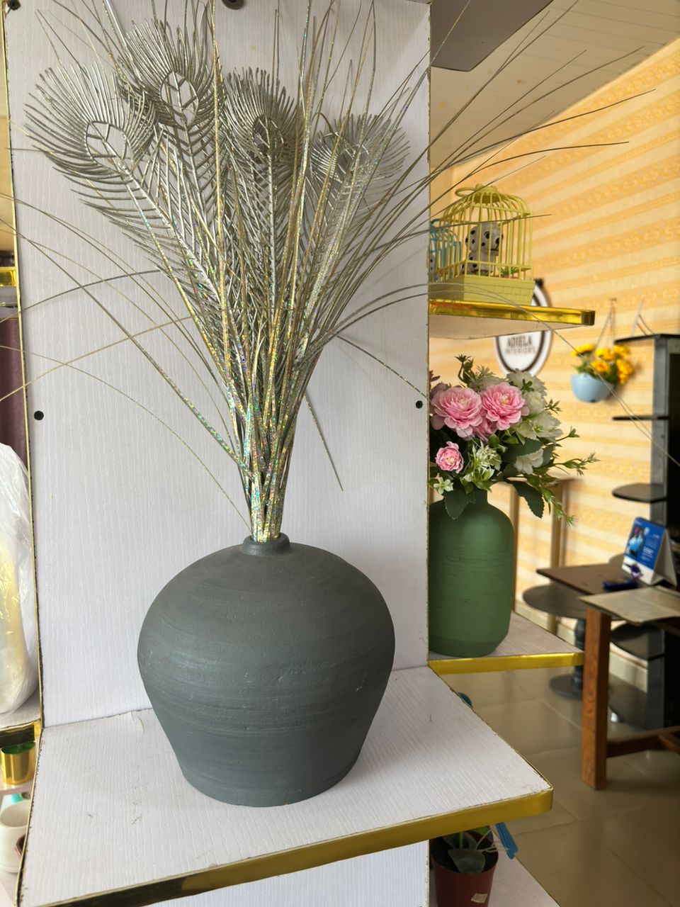 Artificial Flower in ceramic Vase Image