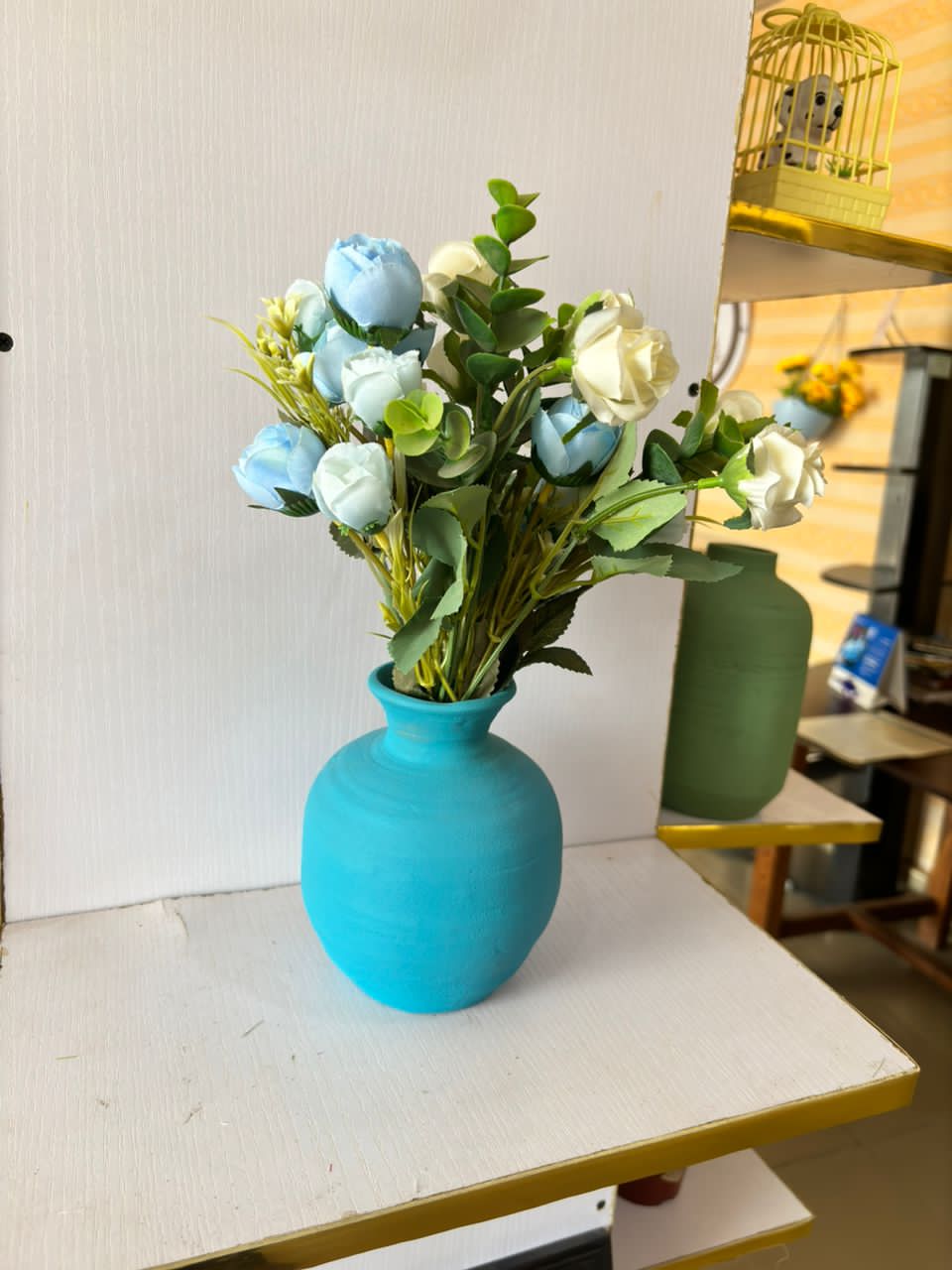 Artificial Flower in ceramic Vase Image