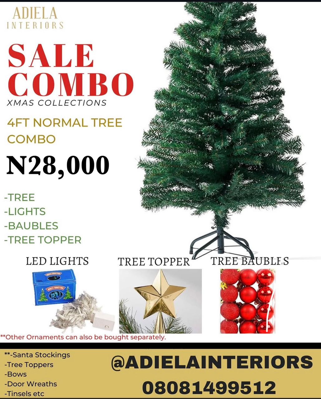 4ft Artificial Christmas Tree Combo Image