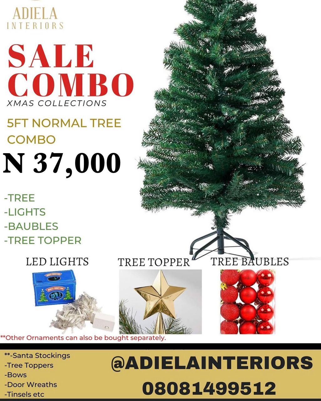 5ft Artificial Christmas Tree Combo Image