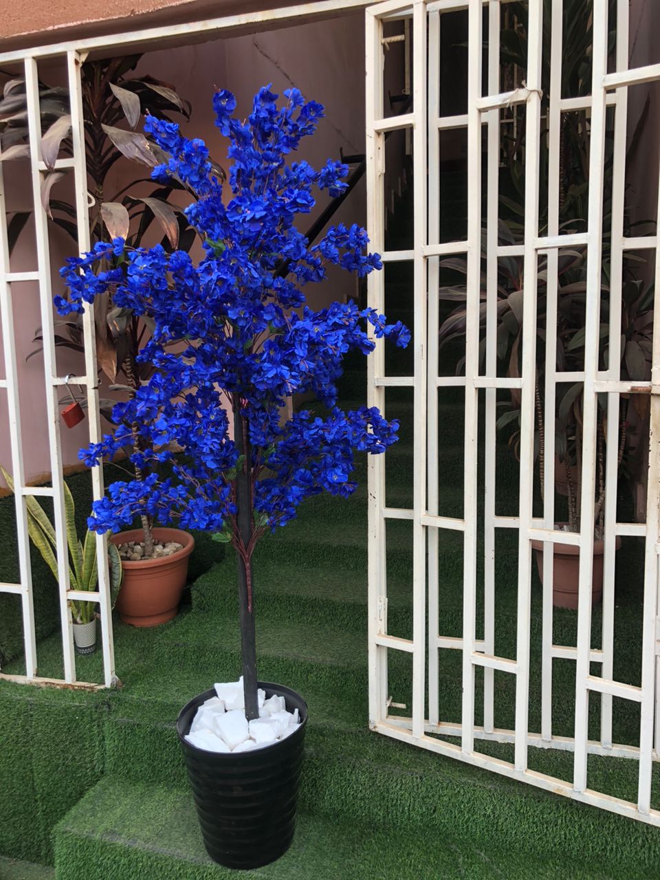 Artificial Cherry Blossom Tree In Plastic planter Image