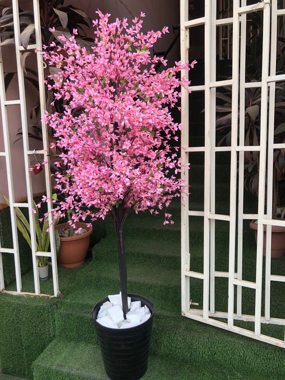 Artificial Blossom Tree In Plastic planter Image