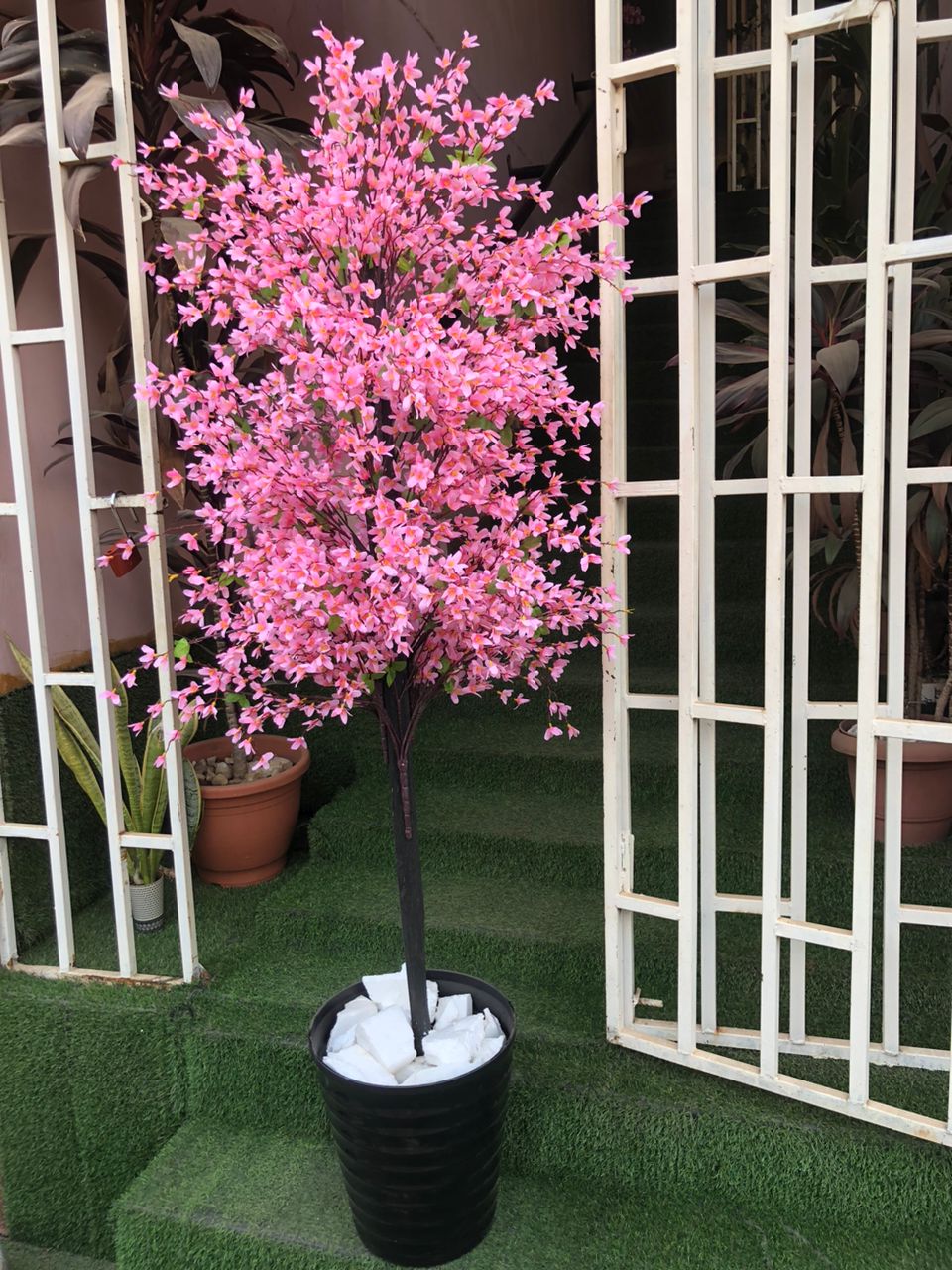 Artificial Blossom Tree In Plastic planter Image