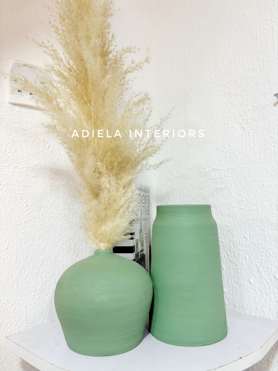 Pampass Grass In Ceramic Vase Image