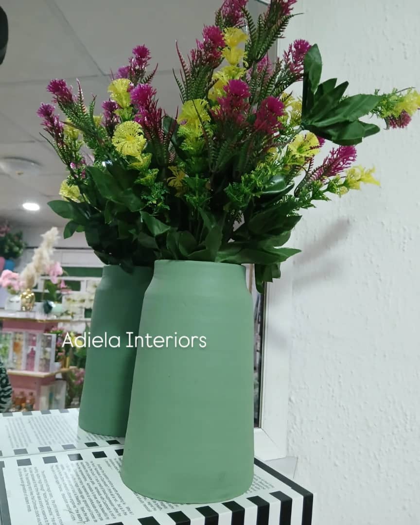 Artificial Flower In Ceramic Vase Image