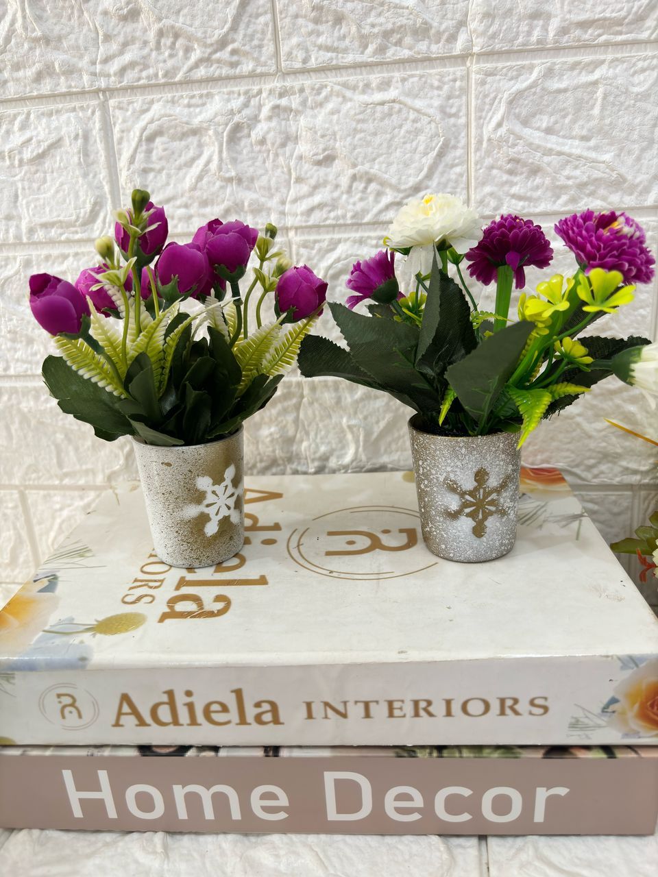 Miniature Potted Flower Decor Image