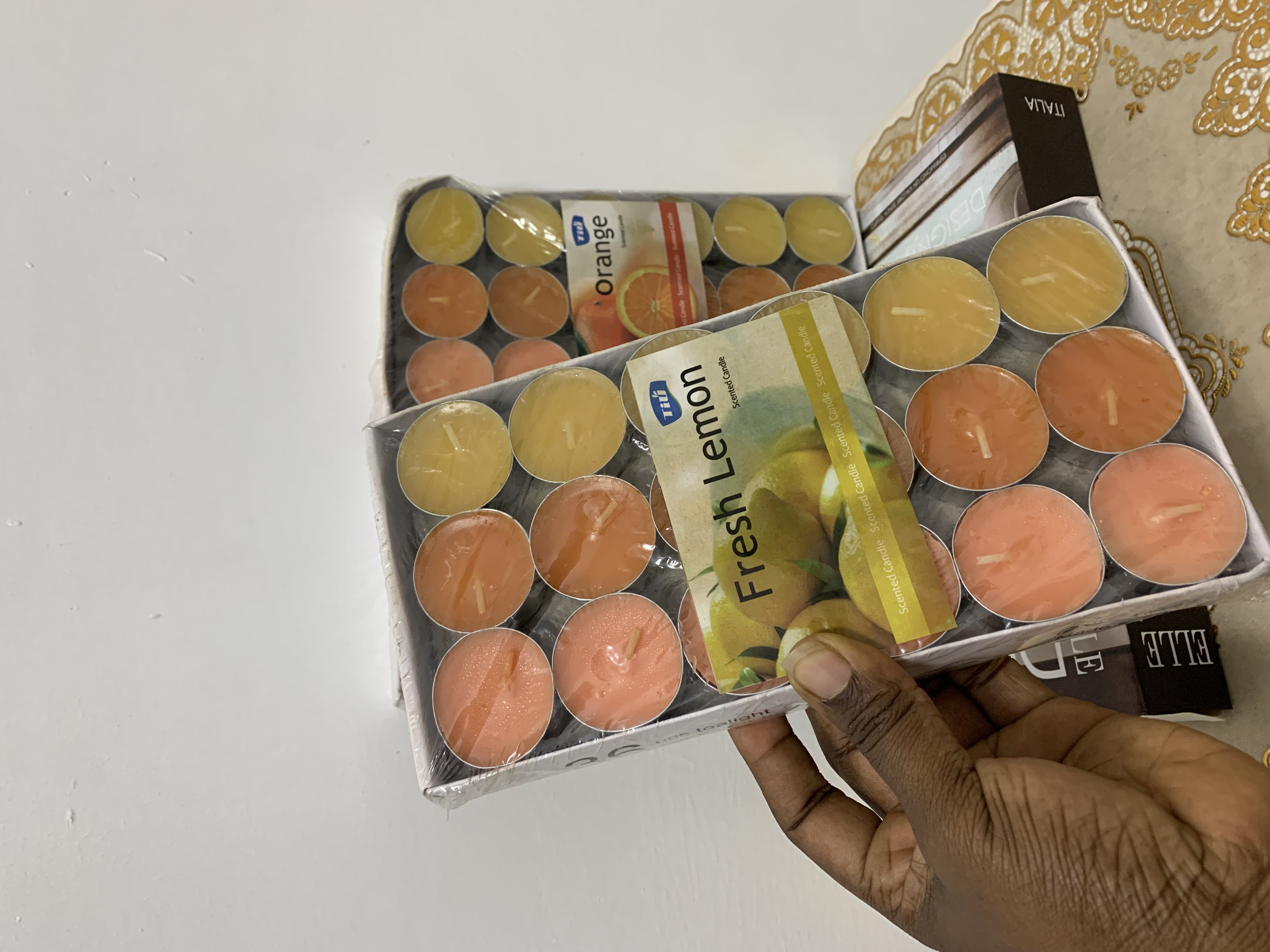 36pcs Tealight scented candles- Fresh Lemon Image