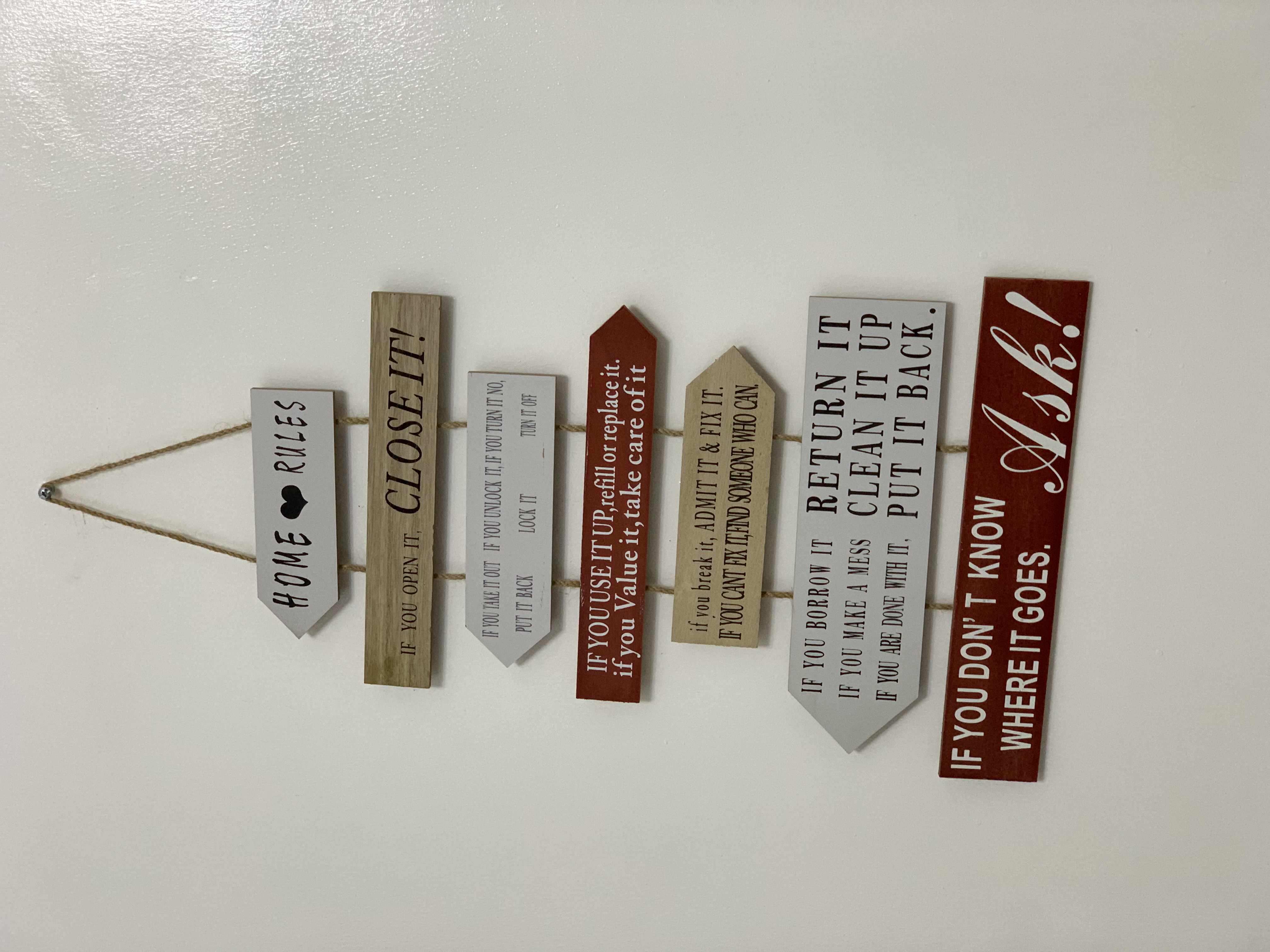Wall Plaque- Home Rules Image