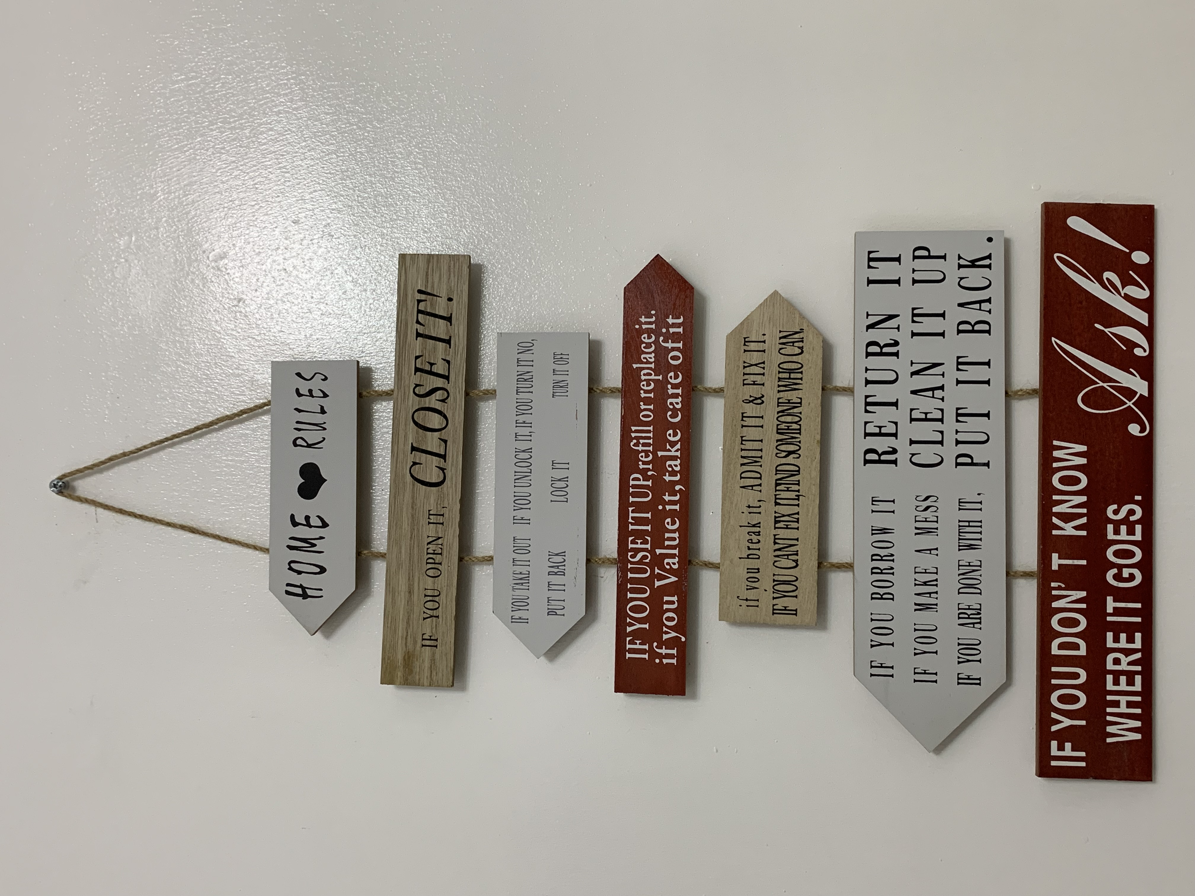 Wall Plaque- Home Rules Image
