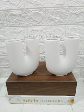 U- Shape Ceramic Vase image