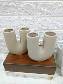 U- Shape Ceramic Vase image