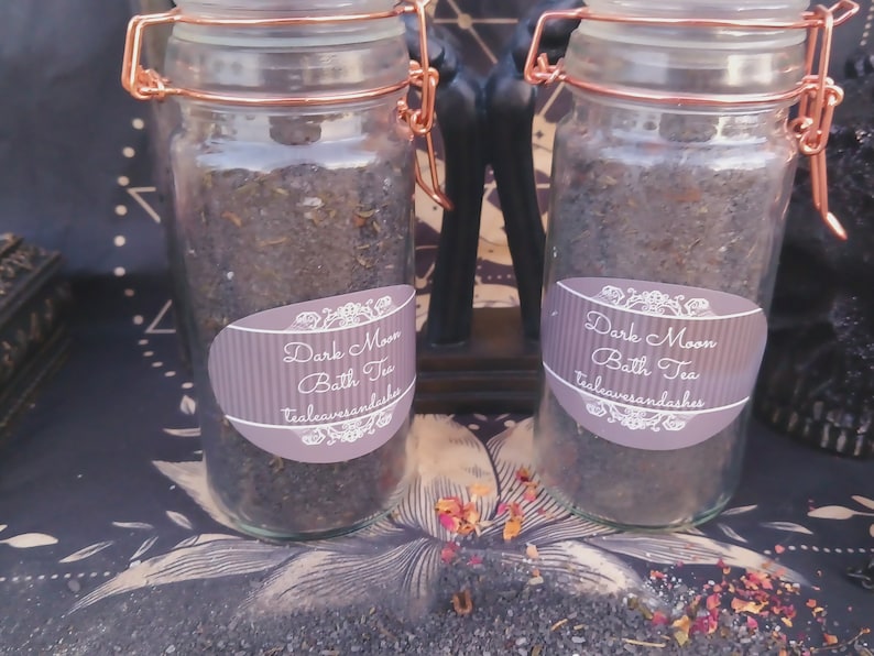 DARK MOON BATH TEA | DARK MOON RITUAL BATH | NEW MOON BATH SALT