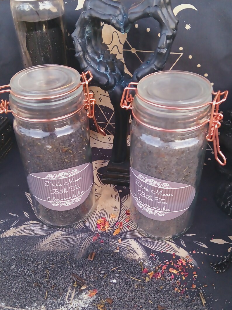 DARK MOON BATH TEA | DARK MOON RITUAL BATH | NEW MOON BATH SALT image