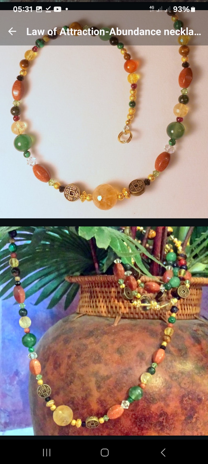 Law of Attraction-Abundance necklace, prosperity jewelry image