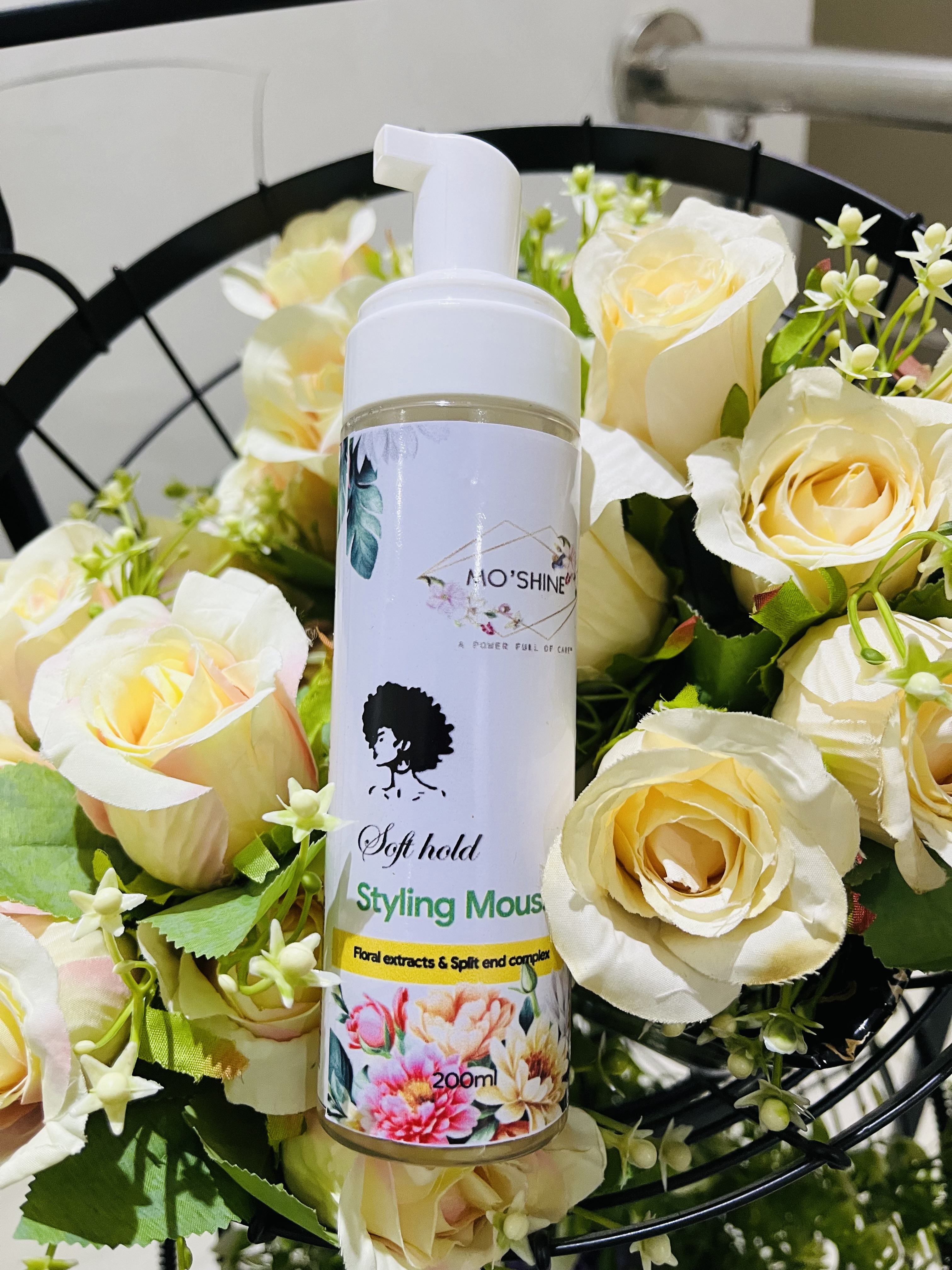 Soft hold styling mousse
