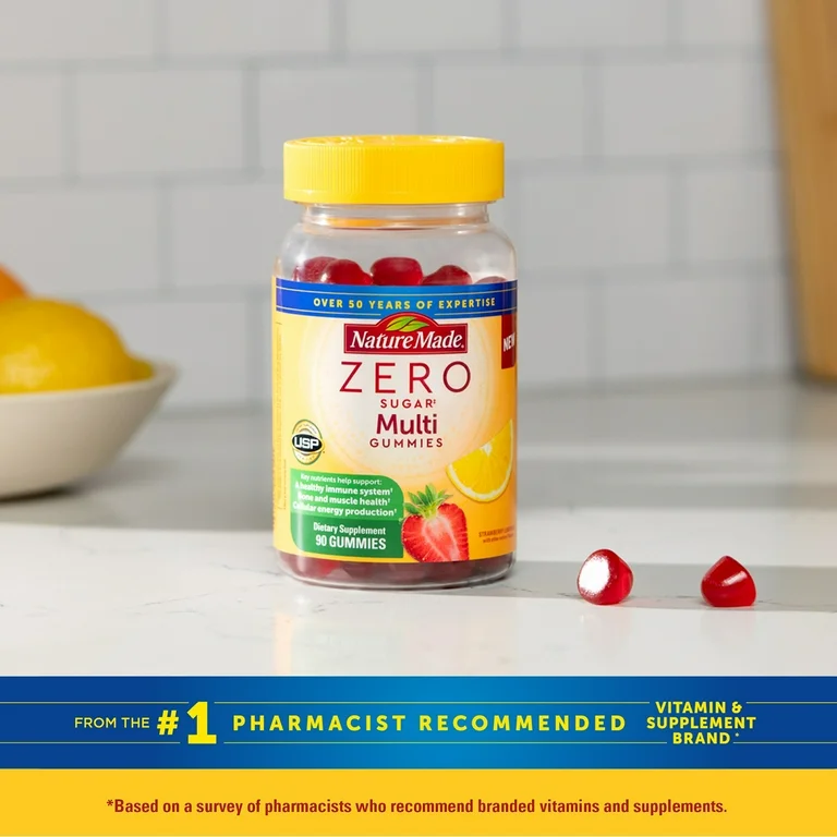 Nature made Zero sugar multivitamin gummies