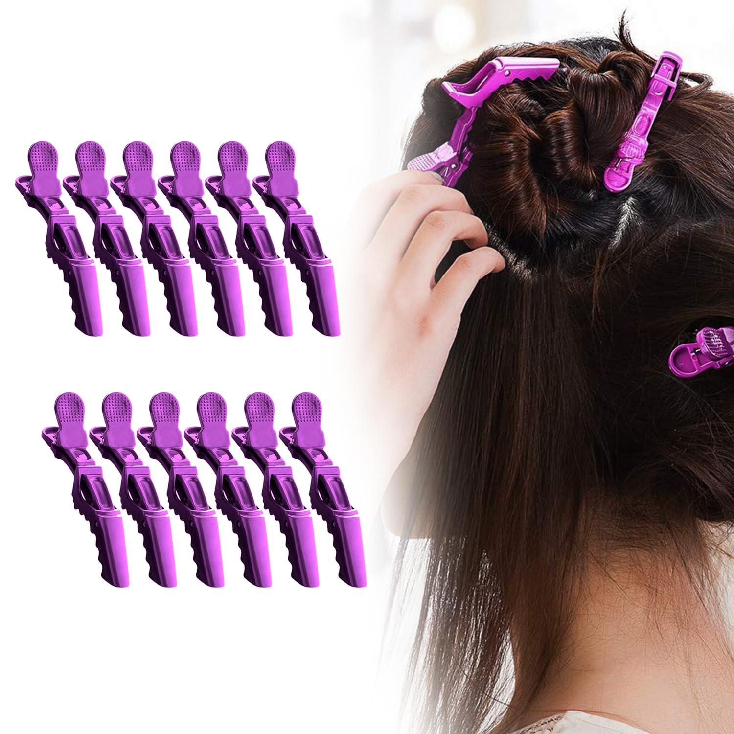 Crocodile hair clips image