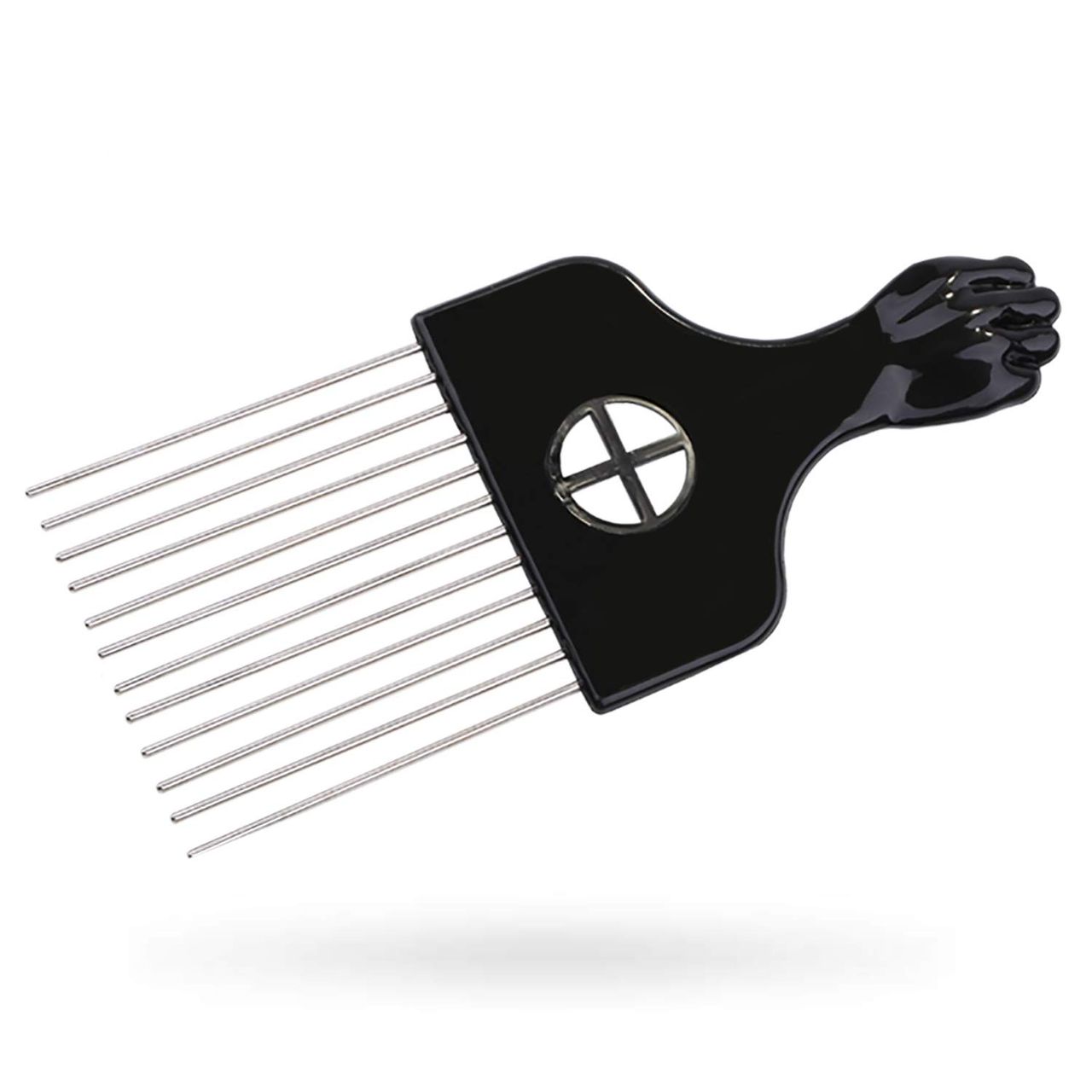 Afro fist Hair Pick, Hair Comb, Metal Pick Comb image