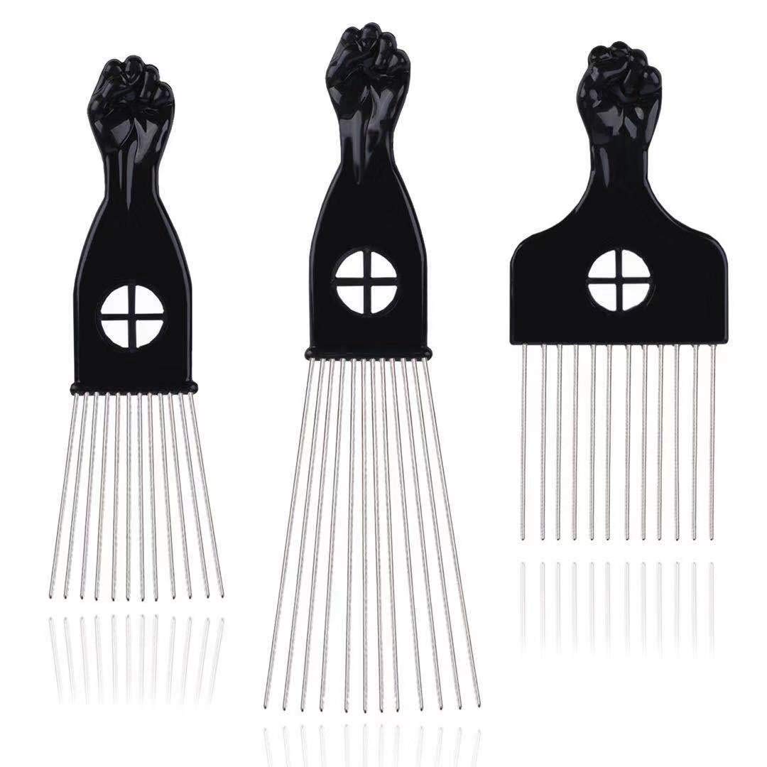 Afro hair fan pick image