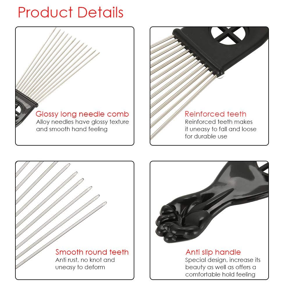 Afro hair fan pick image