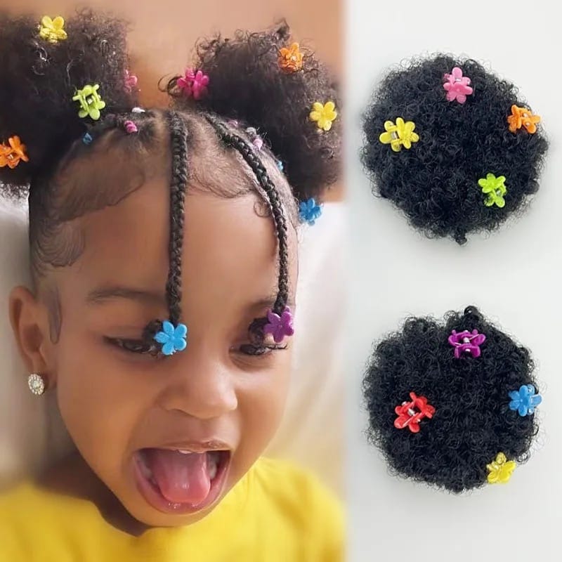 2 pieces Afro hair bun for kids image