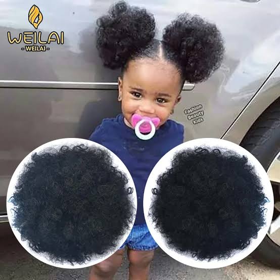 2 pieces Afro hair bun for kids