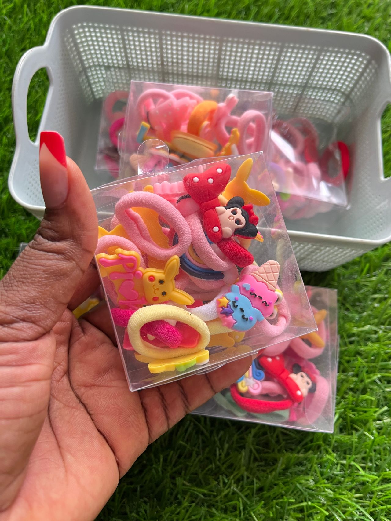 Cute cartoon character hair ties image