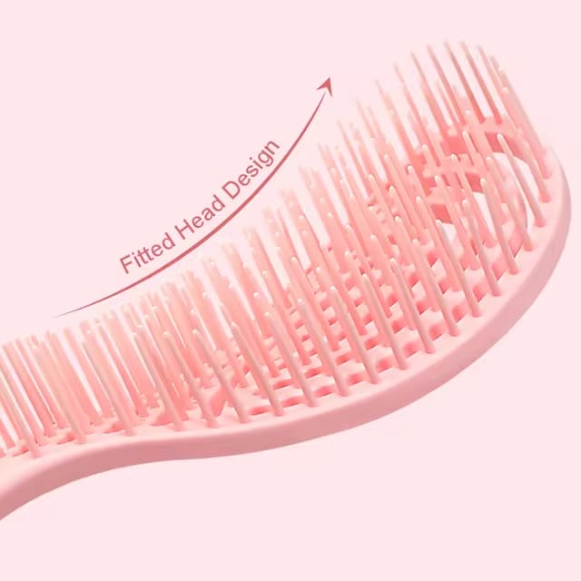 Hollow out detangling and scalp massage brush for all hair types image