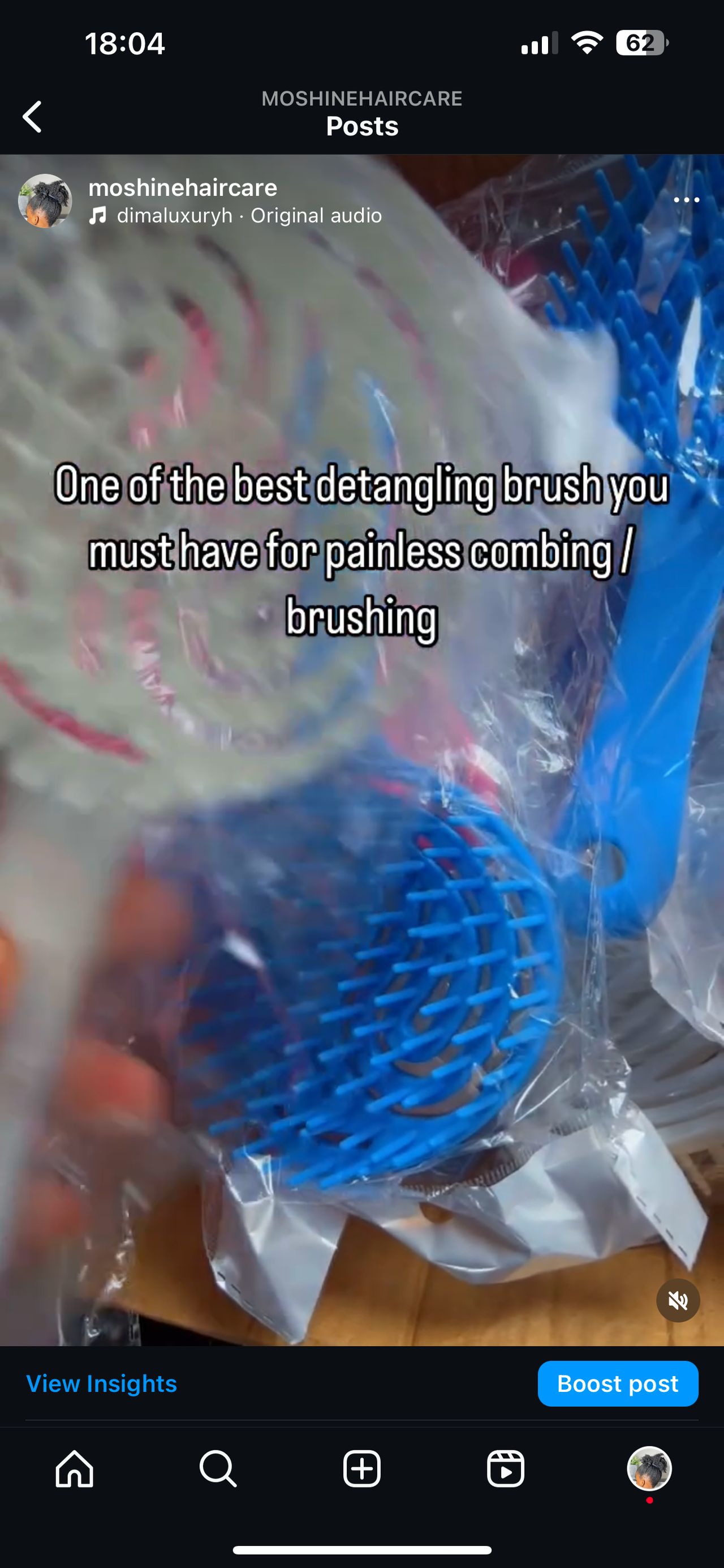 Hollow out detangling and scalp massage brush for all hair types image