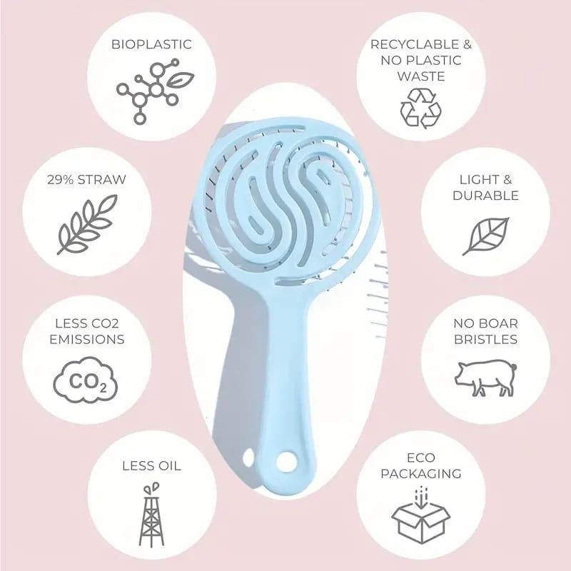 Hollow out detangling and scalp massage brush for all hair types image