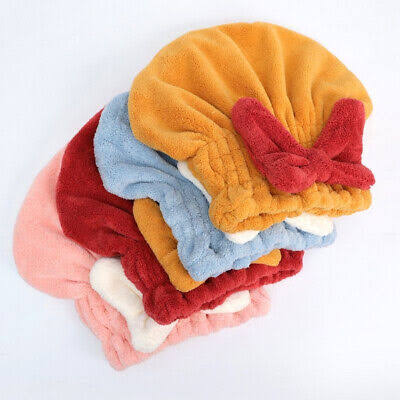 Super absorbent hair towel cap