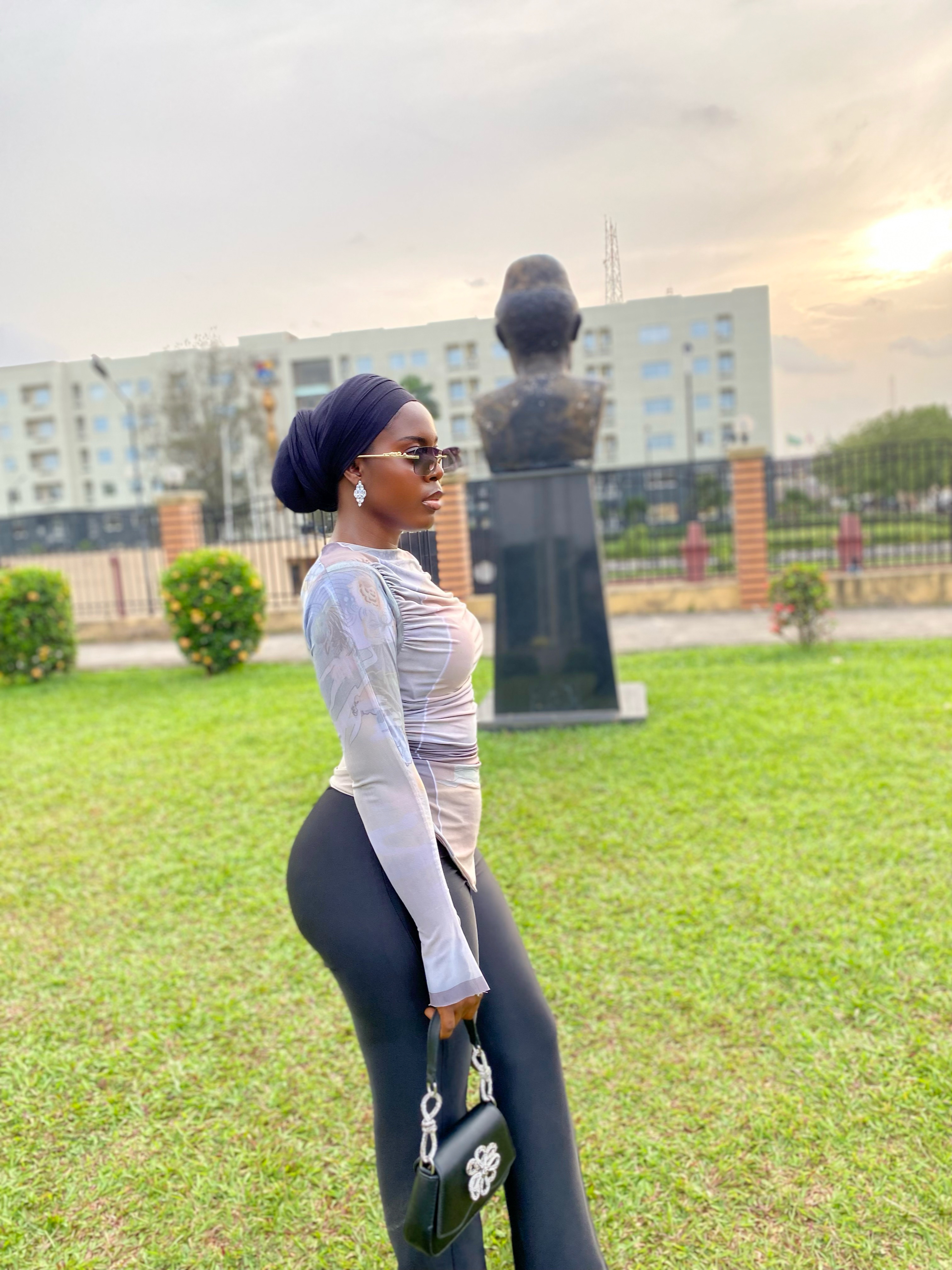 Tiwa Two Piece Mesh Top and Silk Pant Trouser