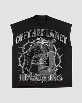 OFF THE PLANET SPACEMAN SHIRT BLACK image