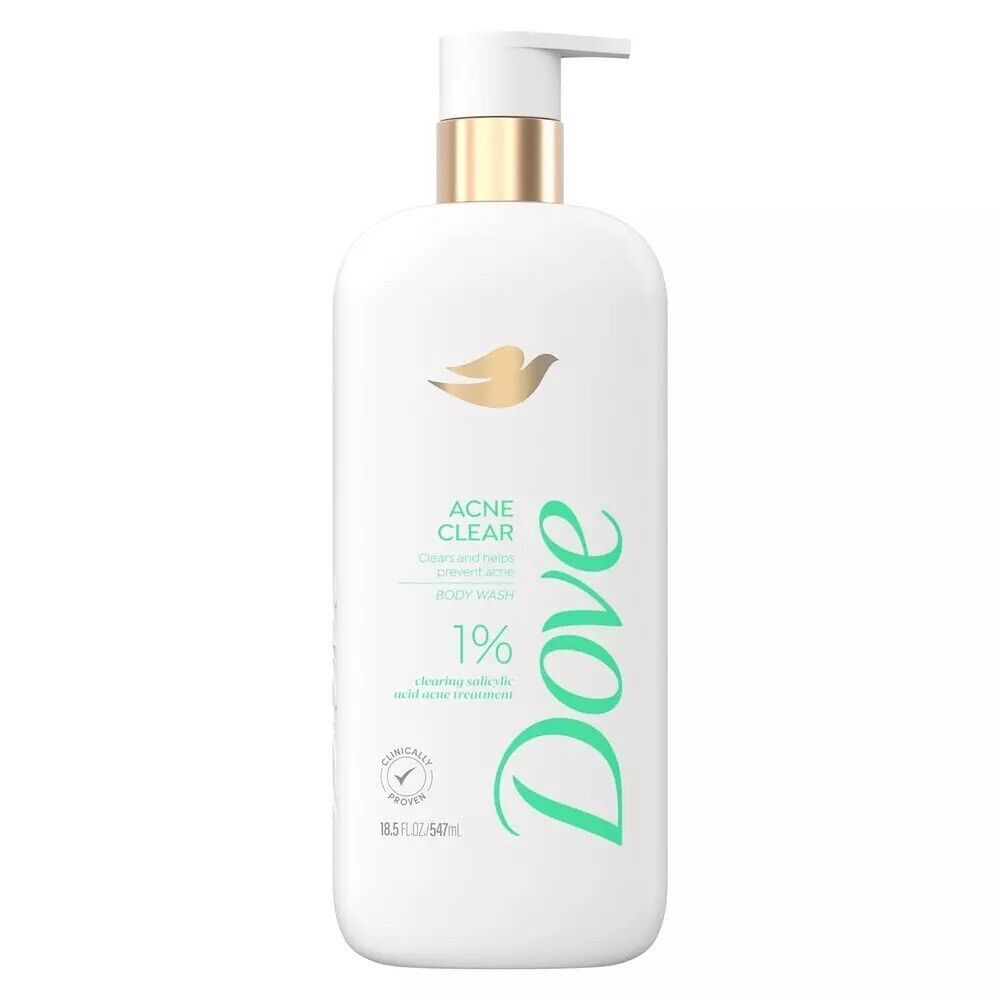 DOVE ACNE CLEAR BODY WASH 1%