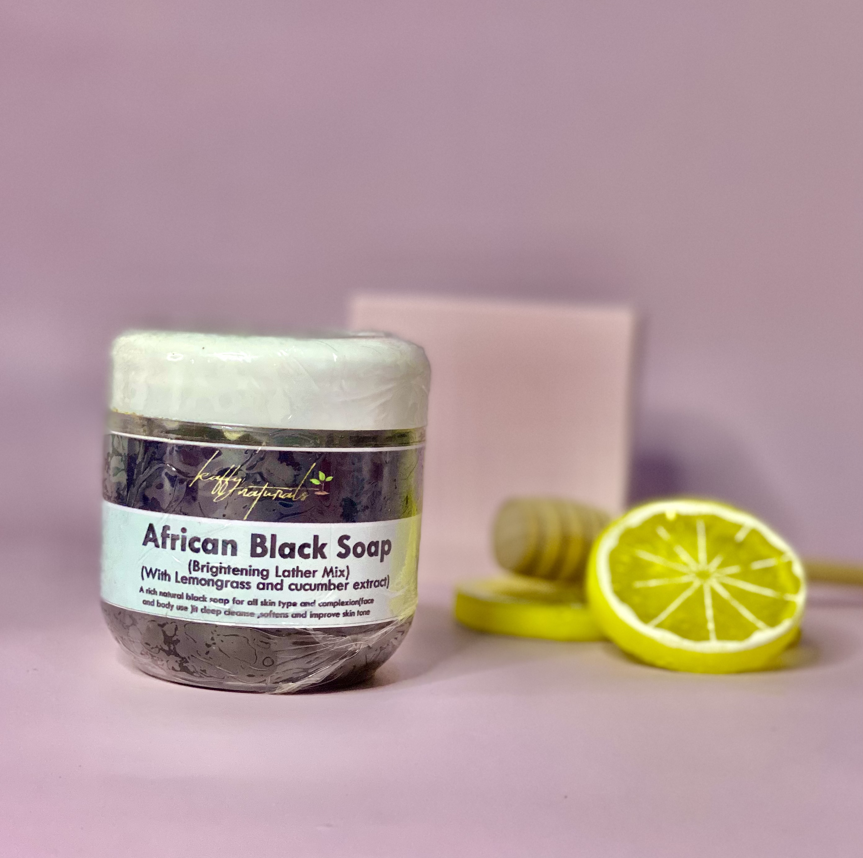 African black soap with lemongrass (brightens & heal)