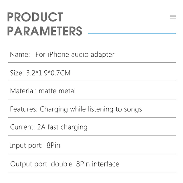 Iphone earphone Adapter (Apple MFI certified) Image